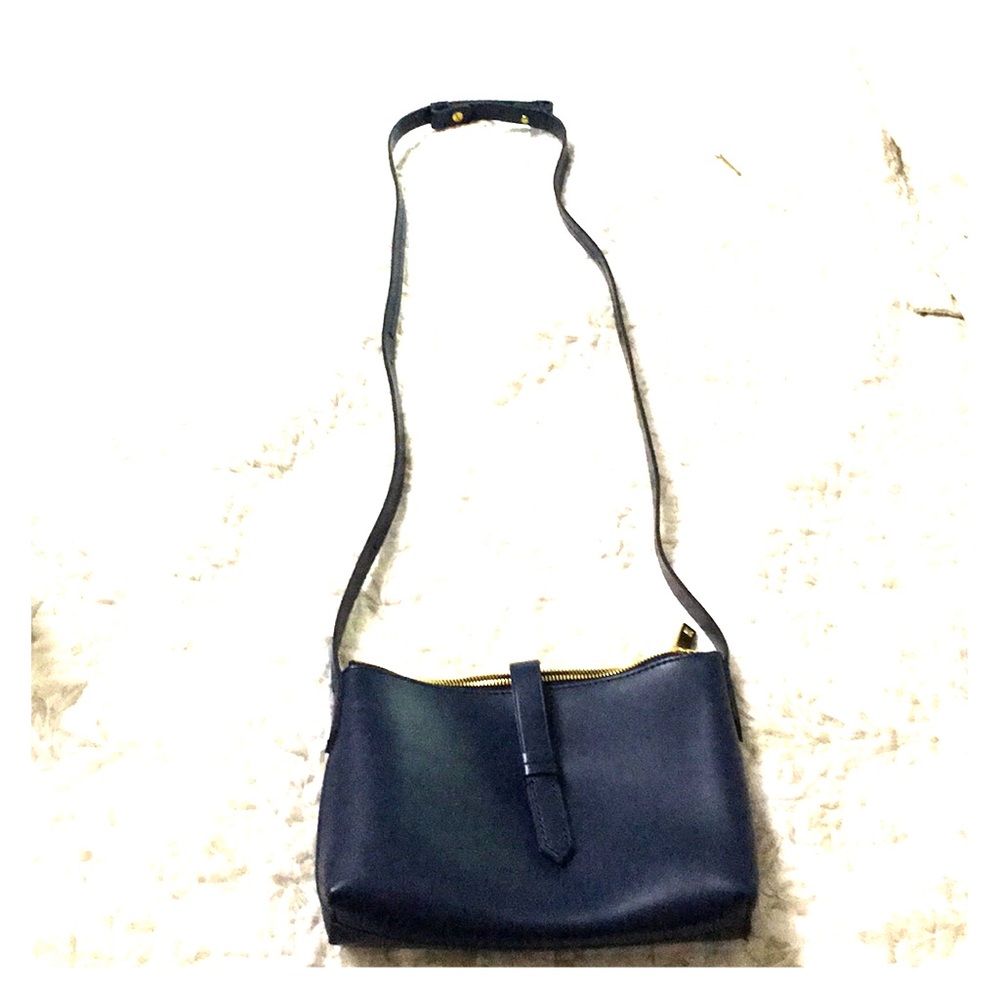 Jcrew Navy Leather Crossbody